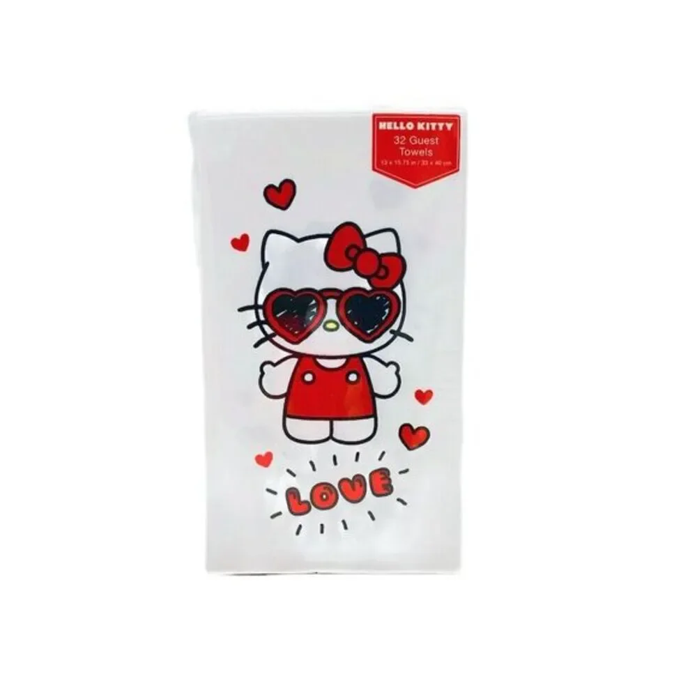 NIP Sanrio Hello Kitty Disposable Hand Towels with Heart Love Design Party